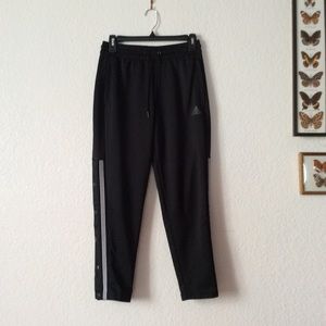 Adidas High Rise Ankle Joggers w/Button Closure
